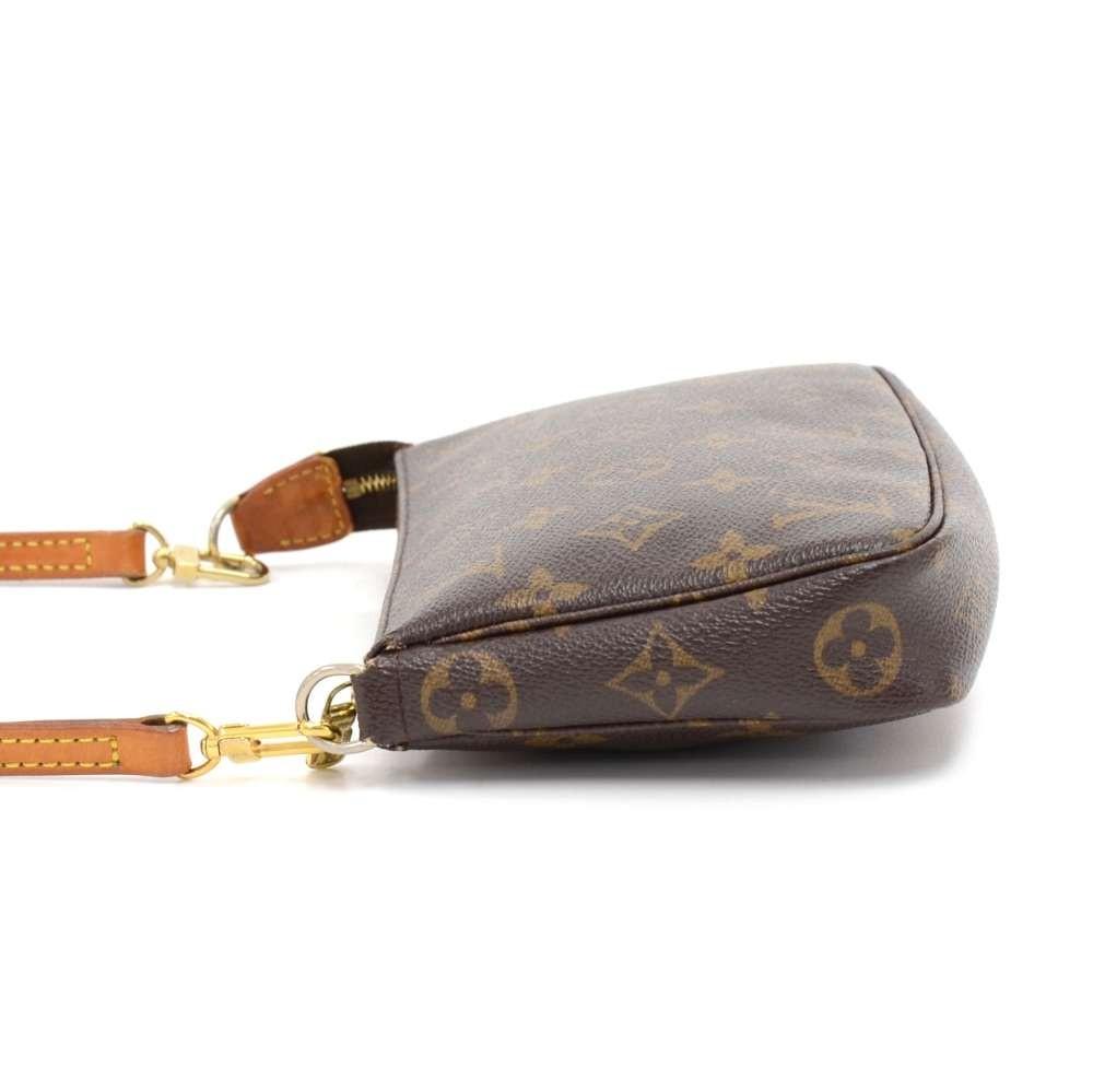 Louis Vuitto Pochette Accessoires Monogram Canvas Bag with Long Strap