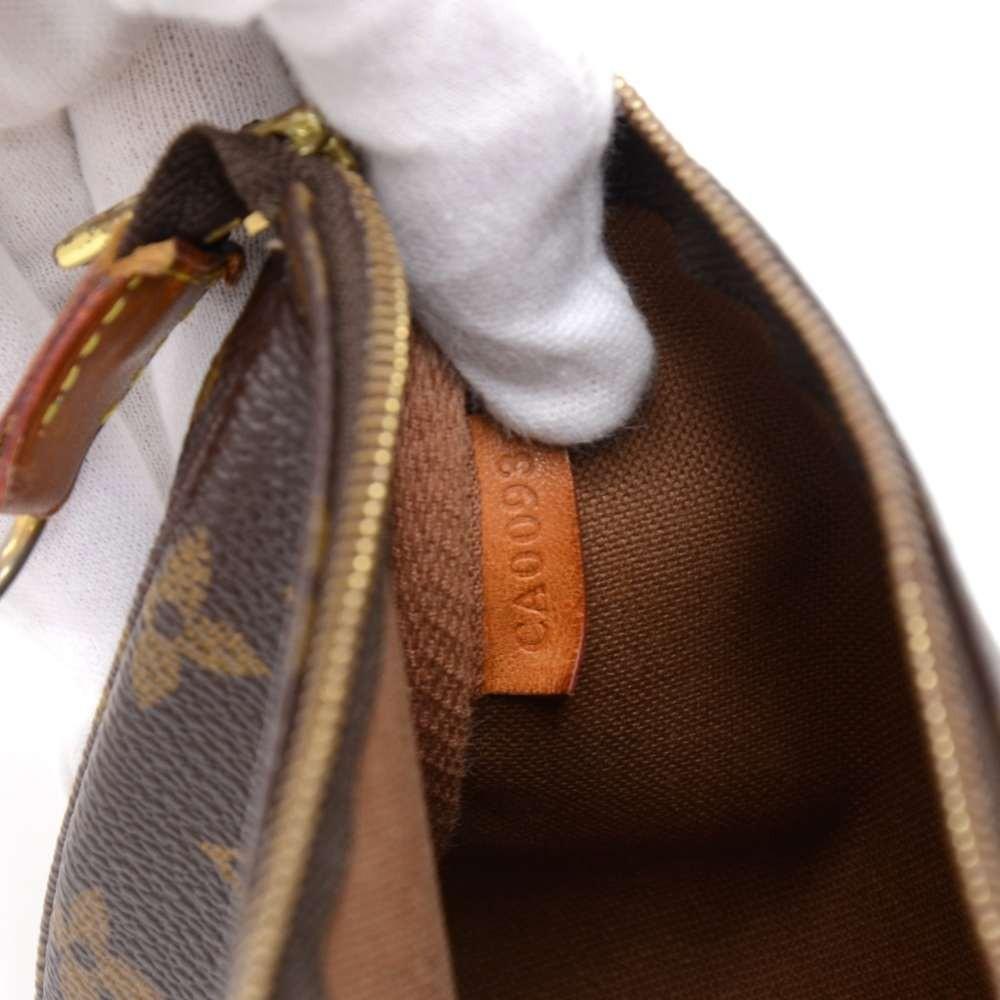 Louis Vuitto Pochette Accessoires Monogram Canvas Bag with Long Strap