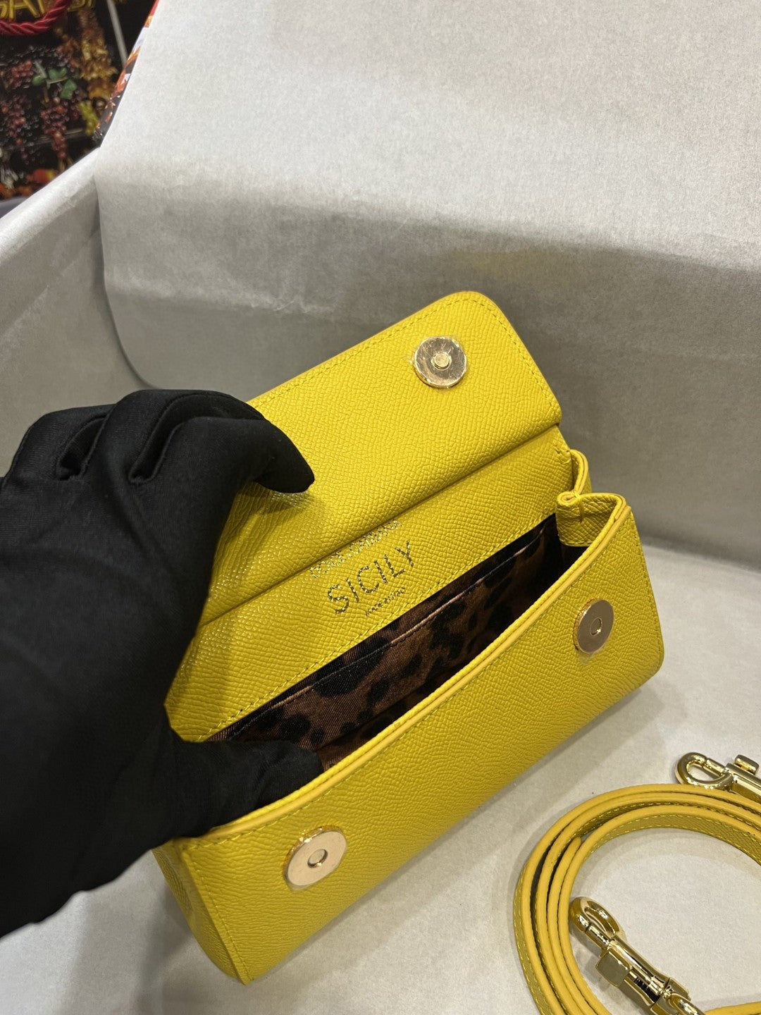 GLAMI Small Sicily Bag In Dauphine Yellow For Women 7.5in/19cm GLAMI