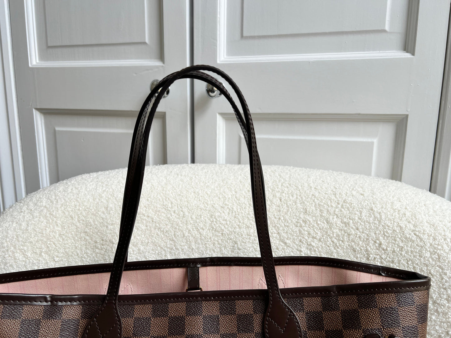Louis Vuitton Neverfull MM Damier Ebene Rose Ballerine (RRP £1410)