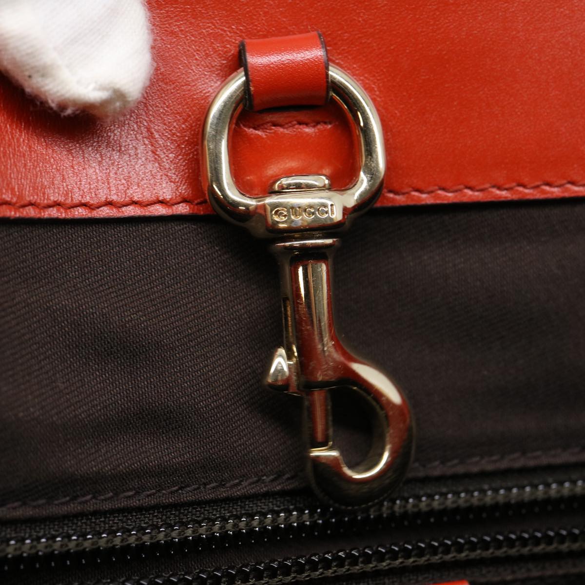 GUCCI Diamante Lax Tote Bag Leather Red 353397 30343