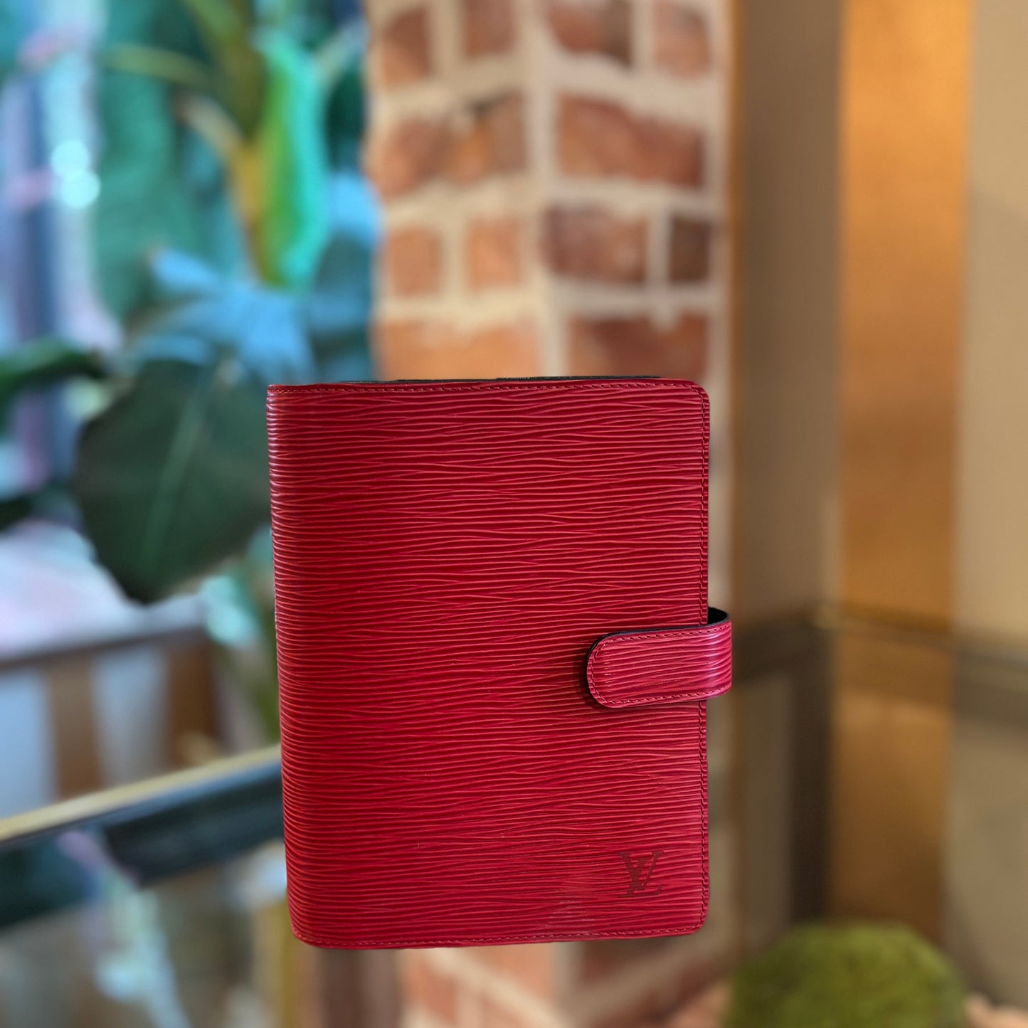 LOUIS VUITTON Red Epi Leather Medium Agenda Cover