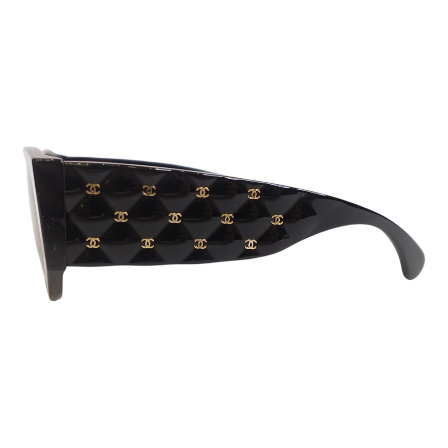 Chanel Black Quilted CC Sunglasses