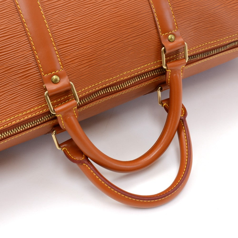 Louis Vuitto Keepall 50 Epi Leather Travel Bag