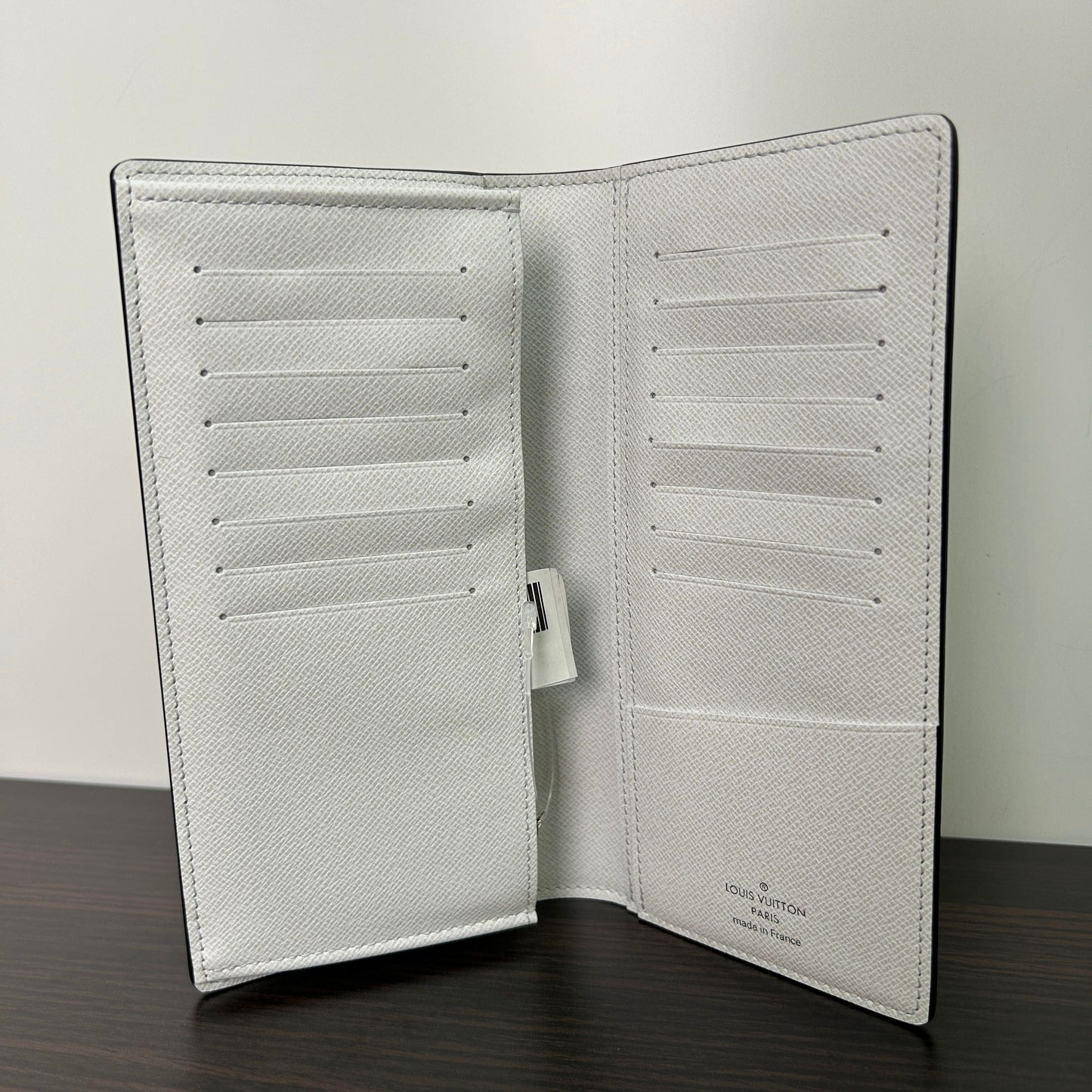 GLM-Long Wallet Portefeuille Brazza NM White Leather Patent leather LB116530
