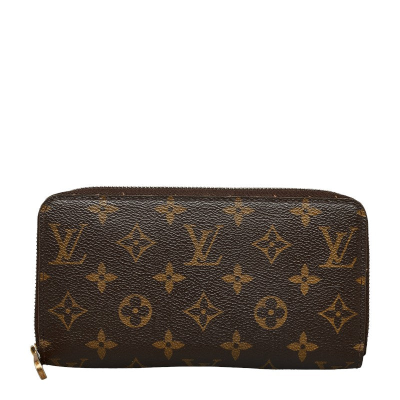 Louis Vuitton Monogram  Wallet Round  Long Wallet M60017 Brown PVC Leather  Louis Vuitton