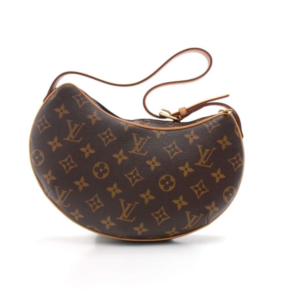 Louis Vuitto Pochette Croissant Monogram Canvas Shoulder Handbag