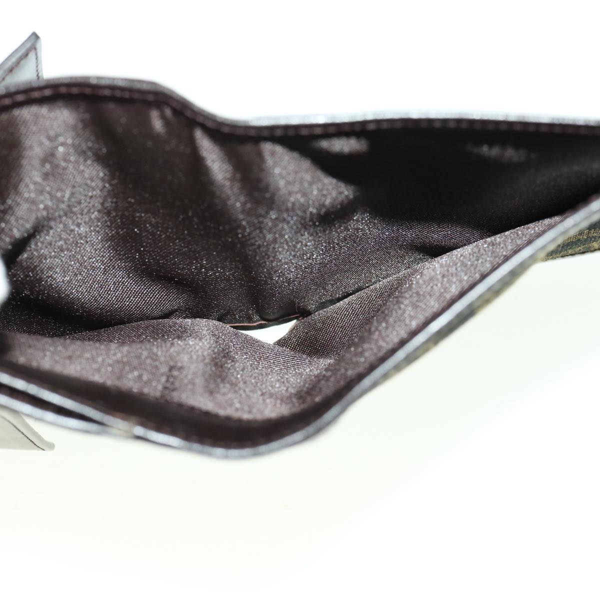 FENDI Zucca Canvas Wallet Black Brown 30916