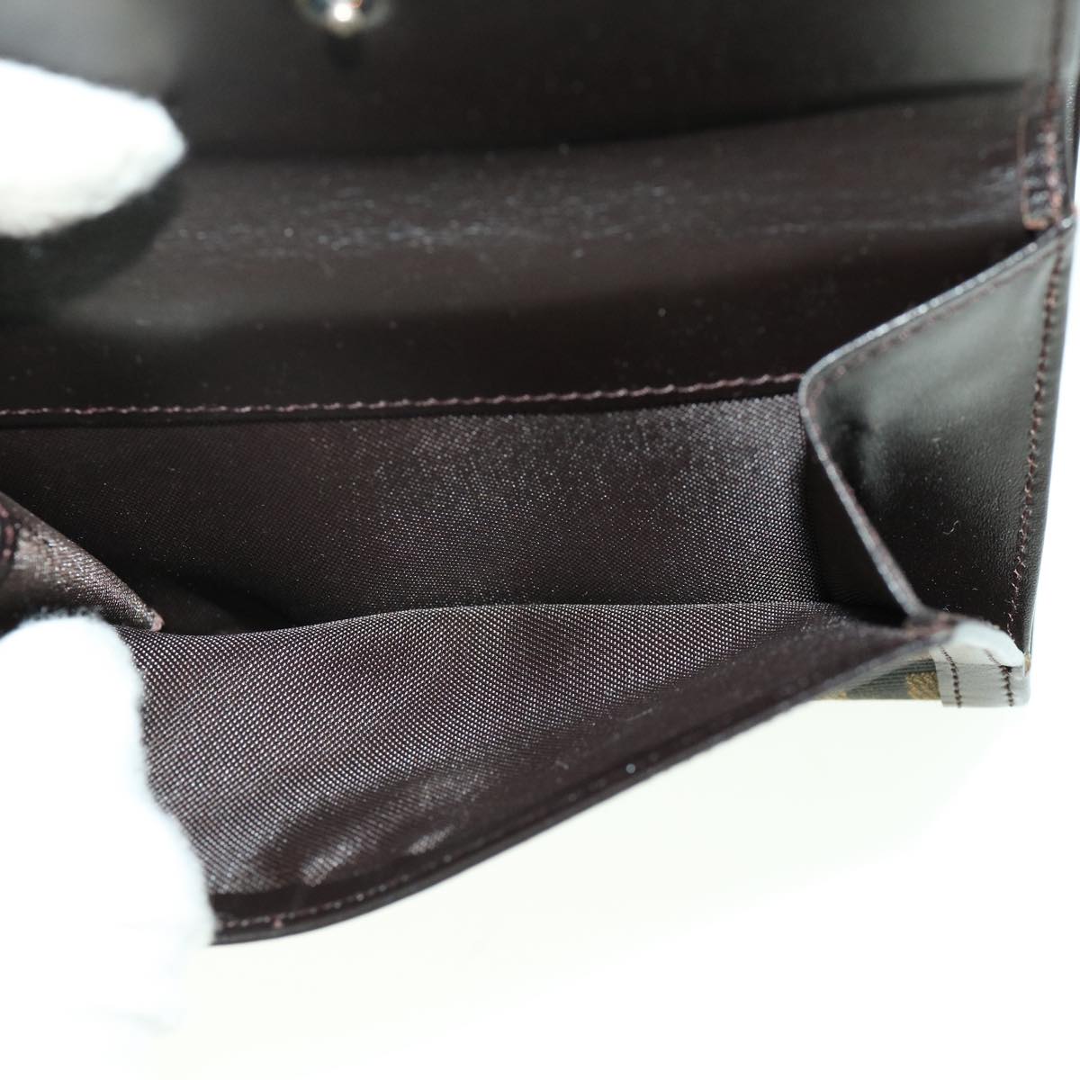 FENDI Zucca Canvas Wallet Black Brown 30916