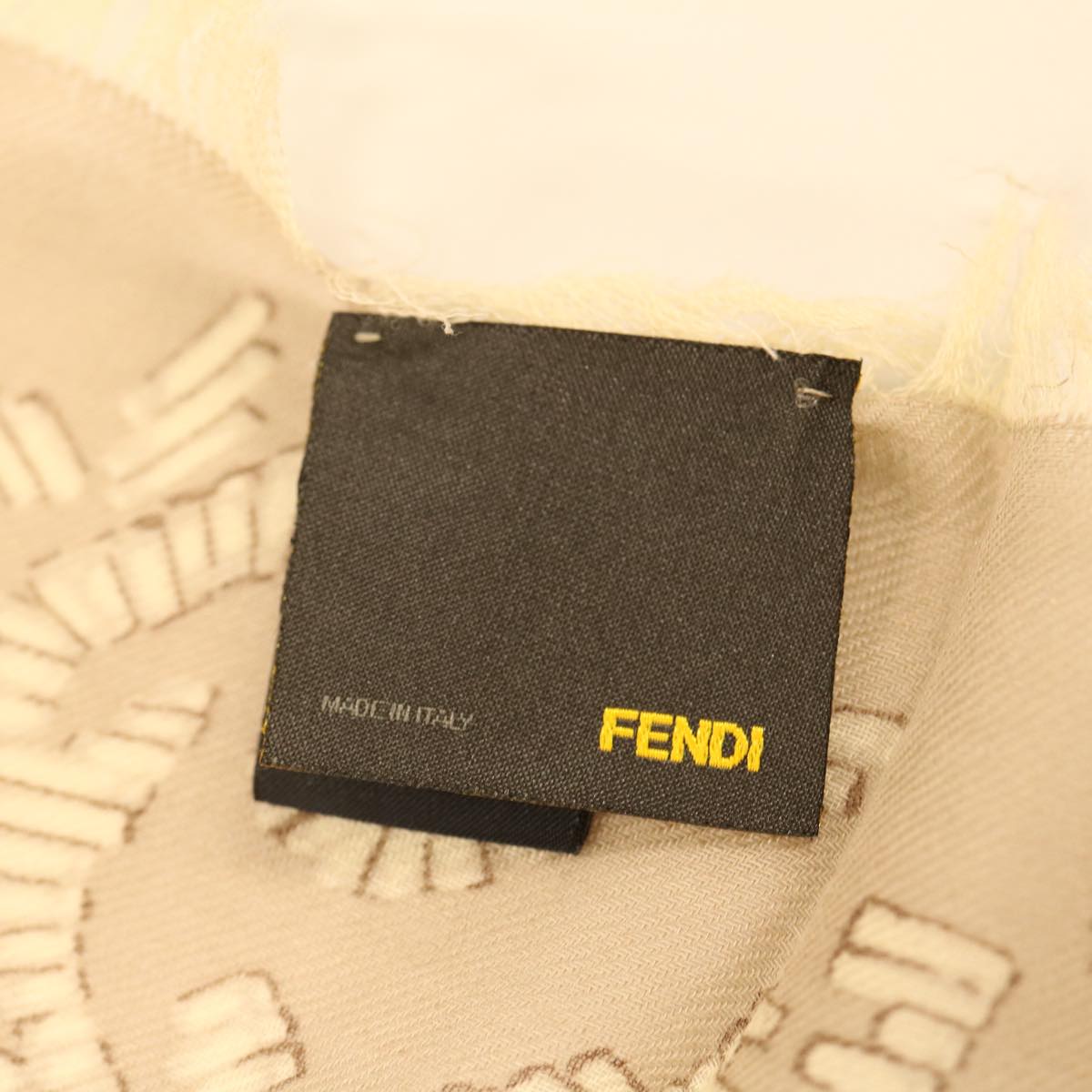 FENDI Stole Silk50% Wool50% Beige 30925