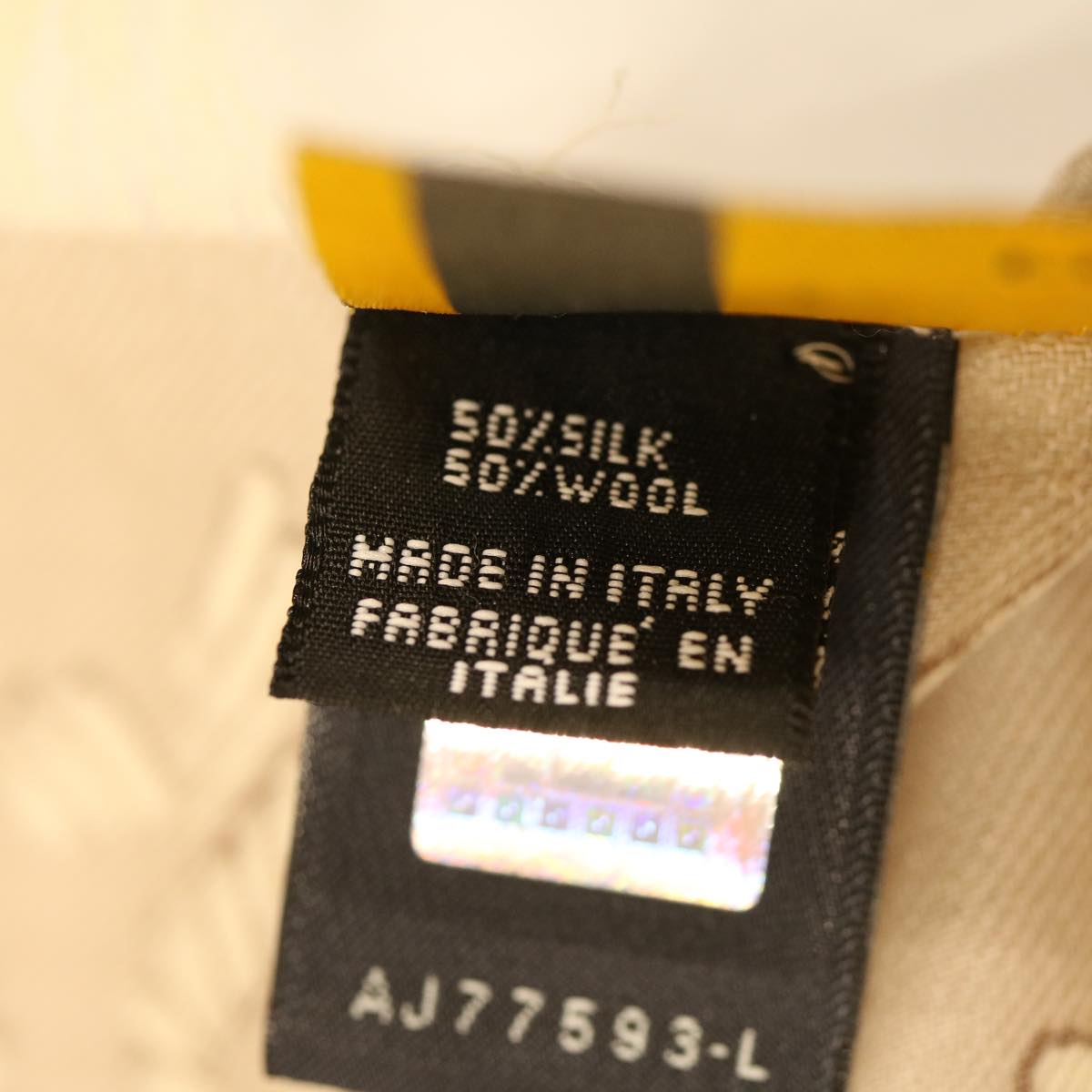 FENDI Stole Silk50% Wool50% Beige 30925