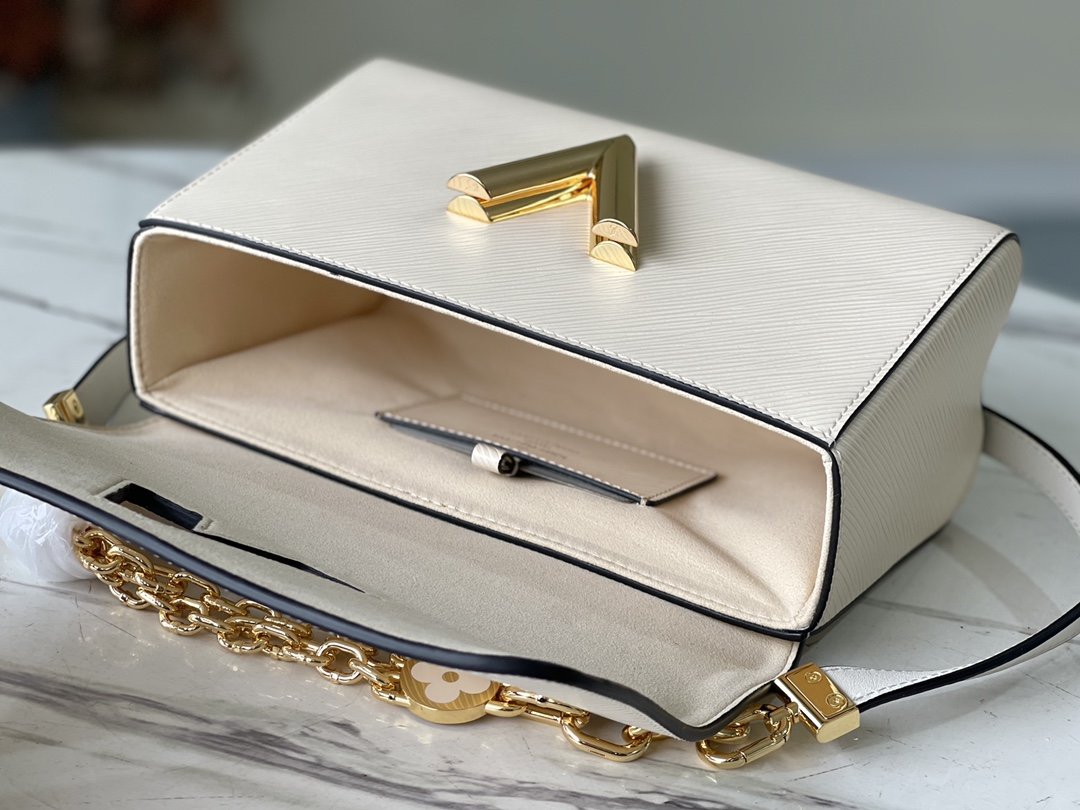 LV Twist MM Monogram GlamIower Quartz White For Women,  Shoulder And Crossbody Bags 9.1in/23cm LV M59403