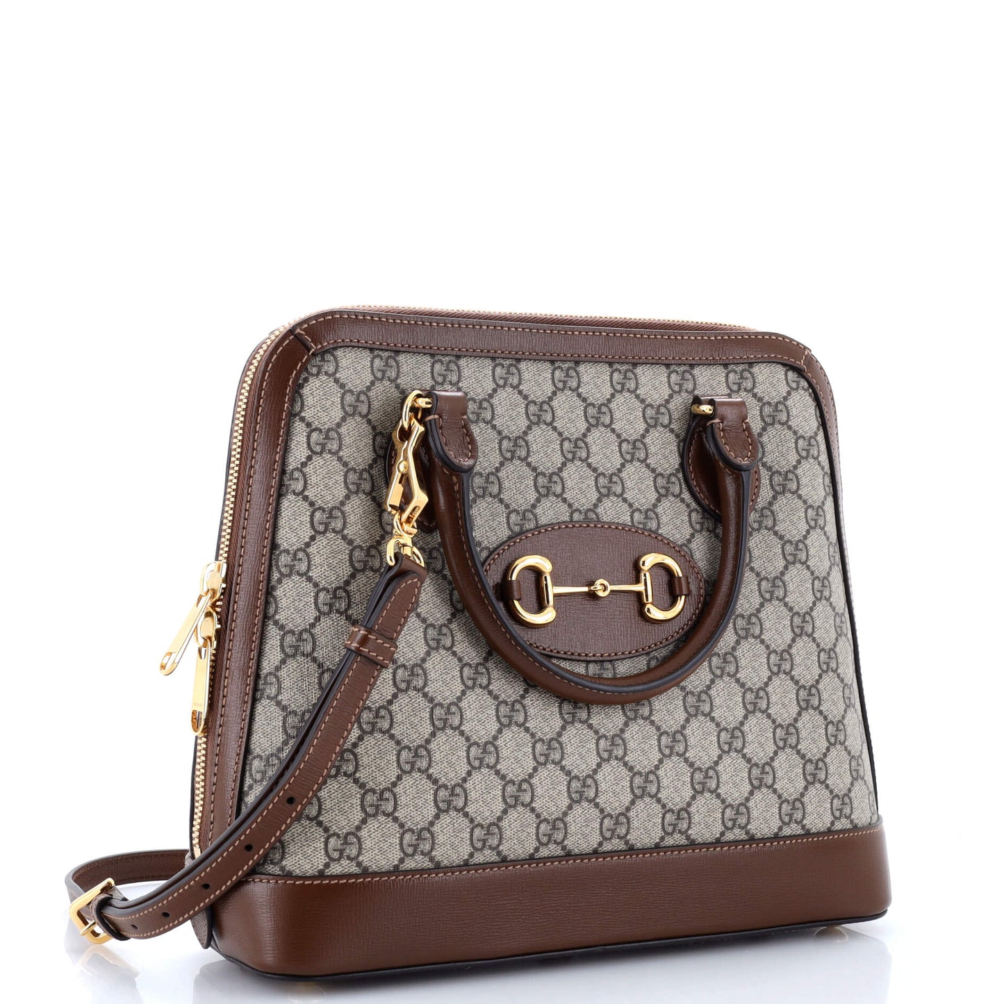Horsebit 1955 Top Handle Bag GG Coated Canvas Medium