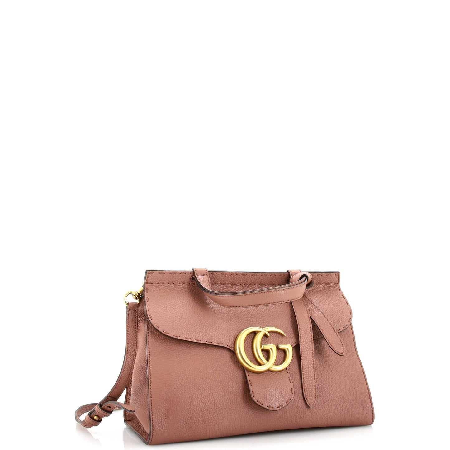 GG Marmont Top Handle Bag Leather Small