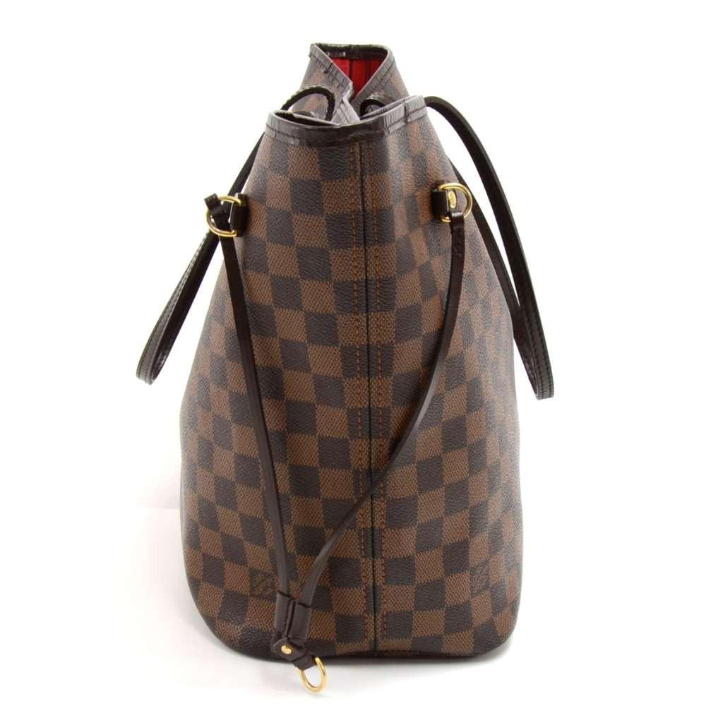 Louis Vuitto Neverfull MM Damier EbÃ¨ne Canvas Tote Bag