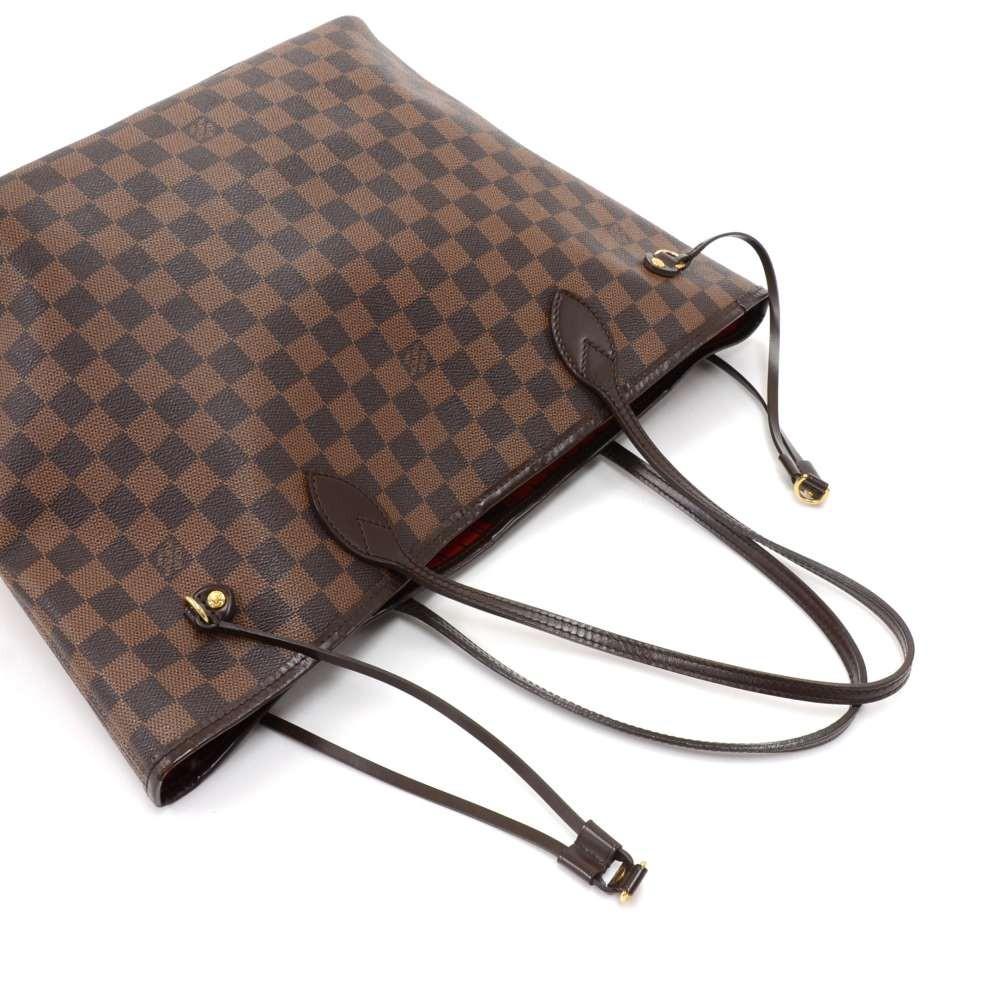 Louis Vuitto Neverfull MM Damier EbÃ¨ne Canvas Tote Bag