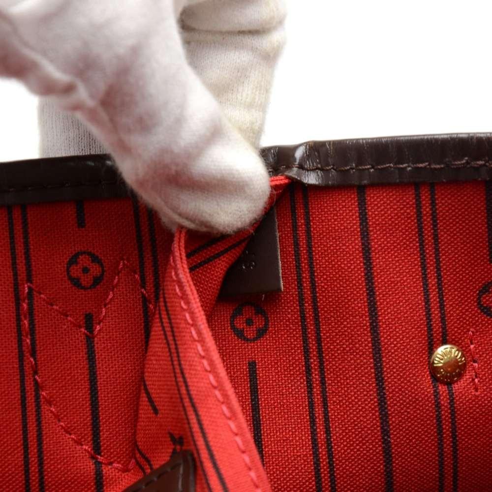 Louis Vuitto Neverfull MM Damier EbÃ¨ne Canvas Tote Bag