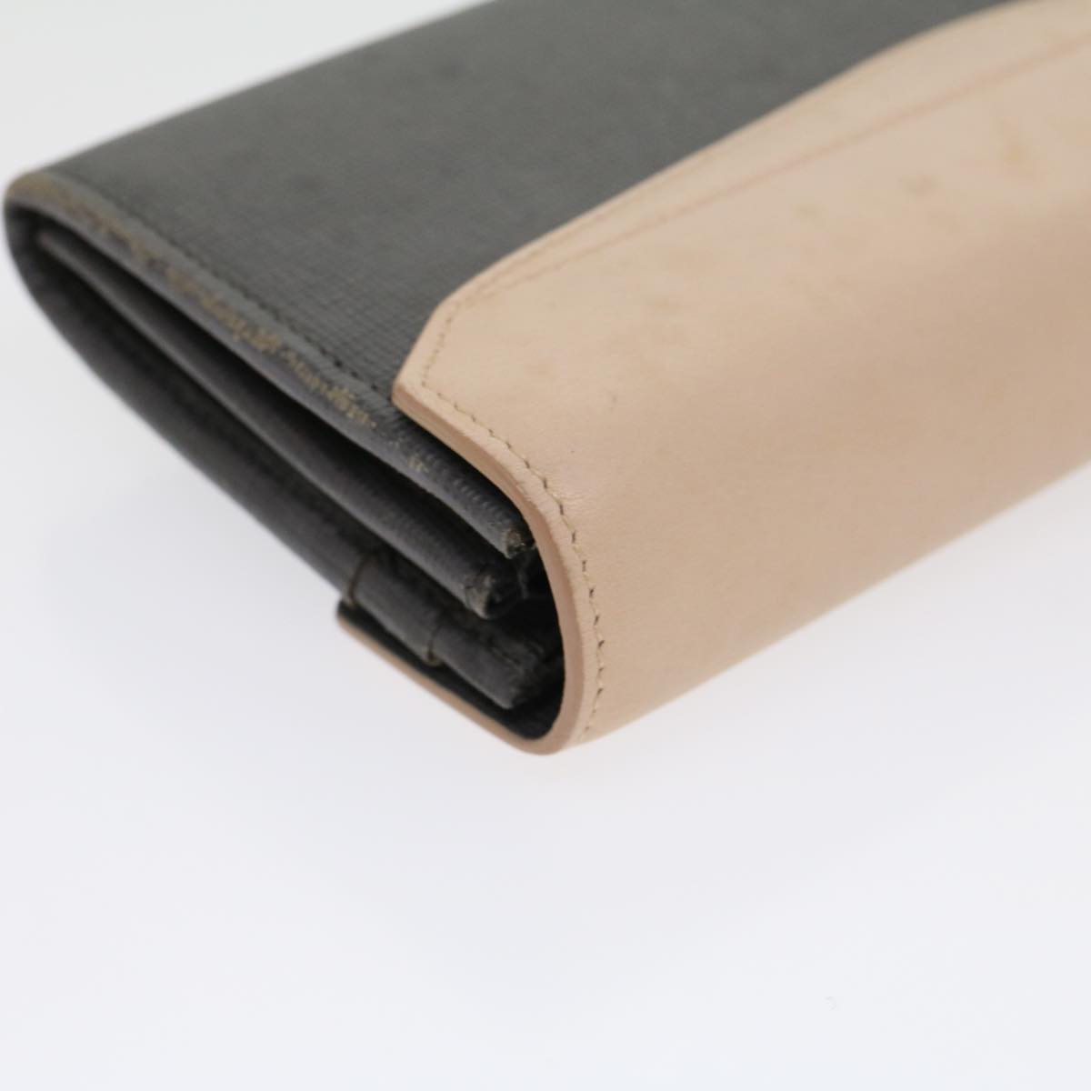FENDI Long Wallet Leather Pink Gray 31186
