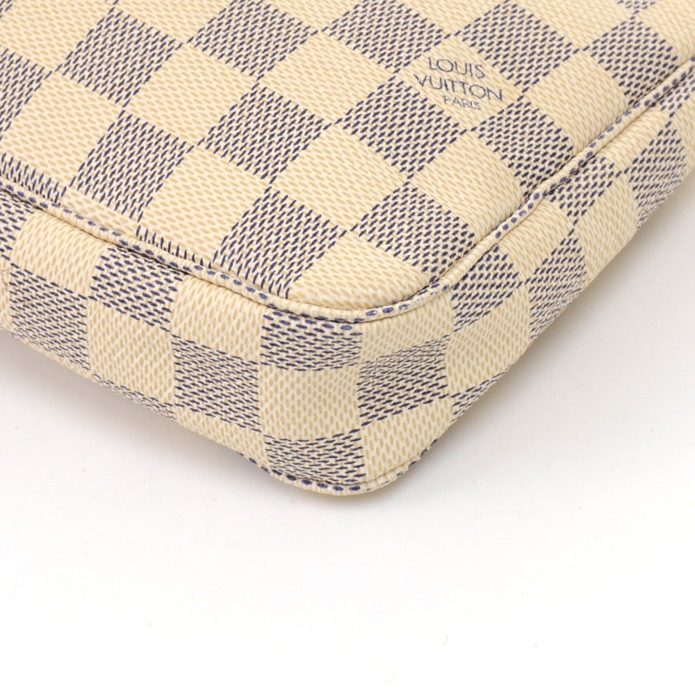 Louis Vuitto Pochette Accessoires Damier Azur Canvas Bag