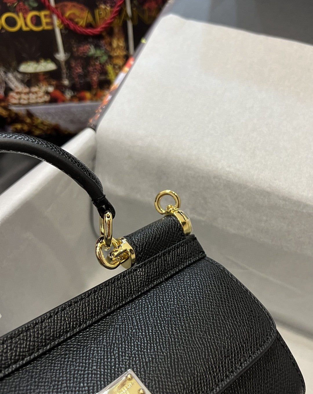 GLAMI Small Sicily Bag In Dauphine Black For Women 7.5in/19cm GLAMI GLAMI7116A100180999