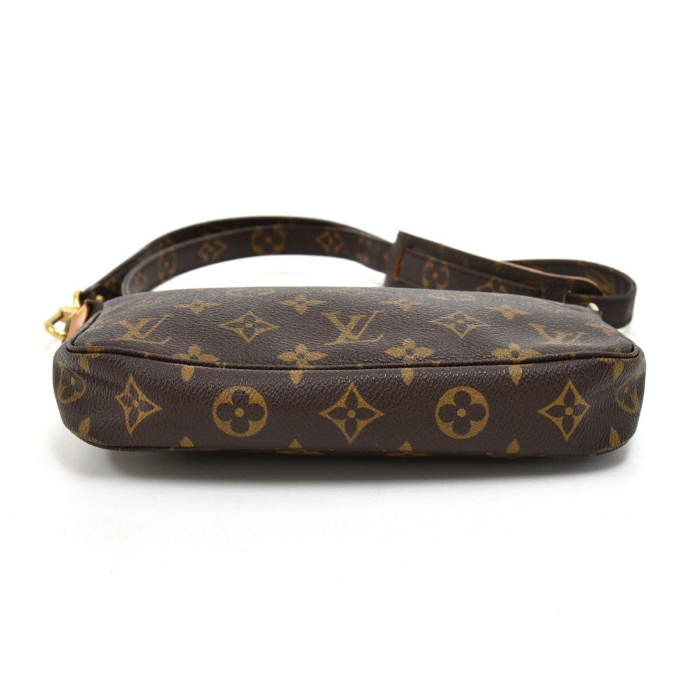 Louis Vuitto Pochette Accessoires Monogram Canvas Bag with Canvas Strap