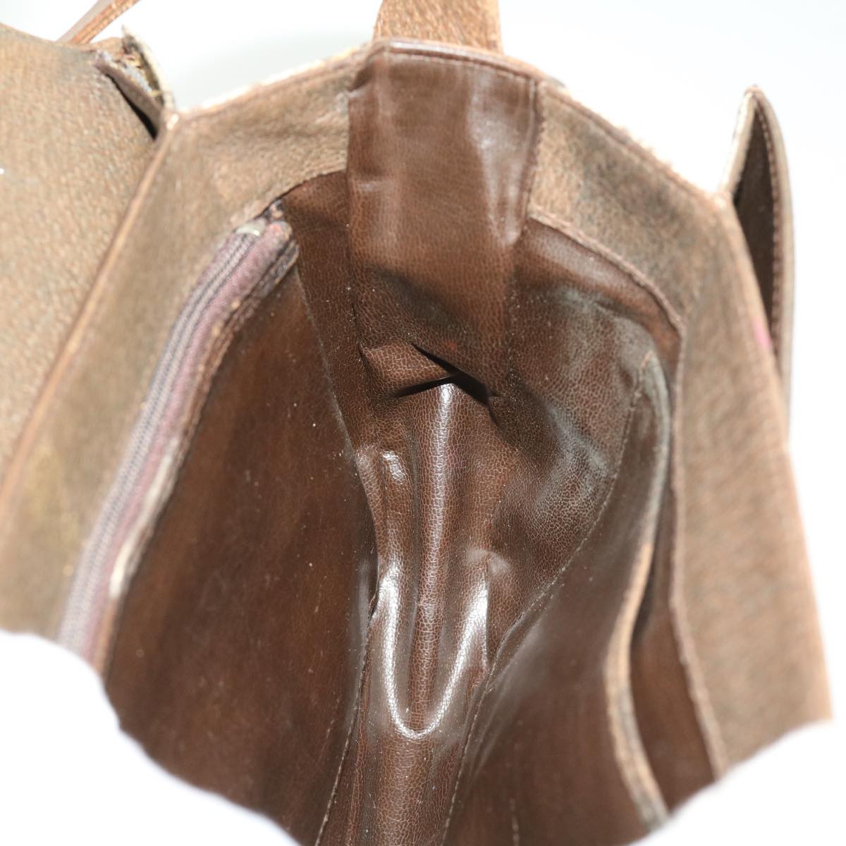 GUCCI GG Canvas Shoulder Bag PVC Leather Beige 32392