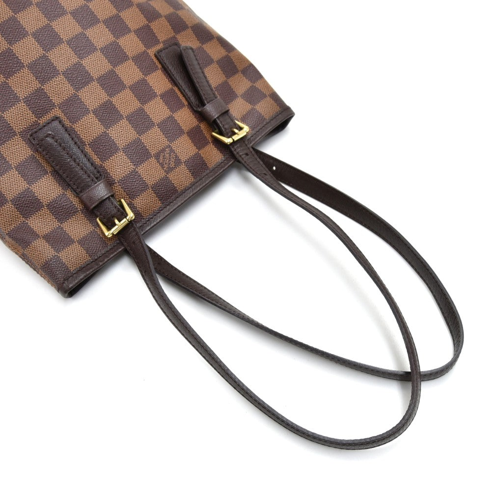 Louis Vuitto Marais Damier Ebene Canvas Bucket Bag