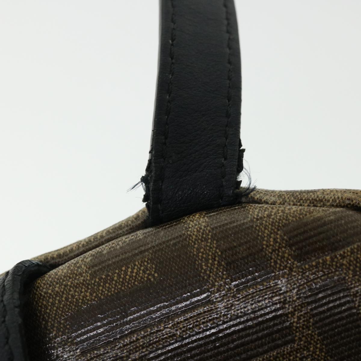 FENDI Zucca Canvas Backpack Coated Canvas Brown Black 8BZ038 32630A