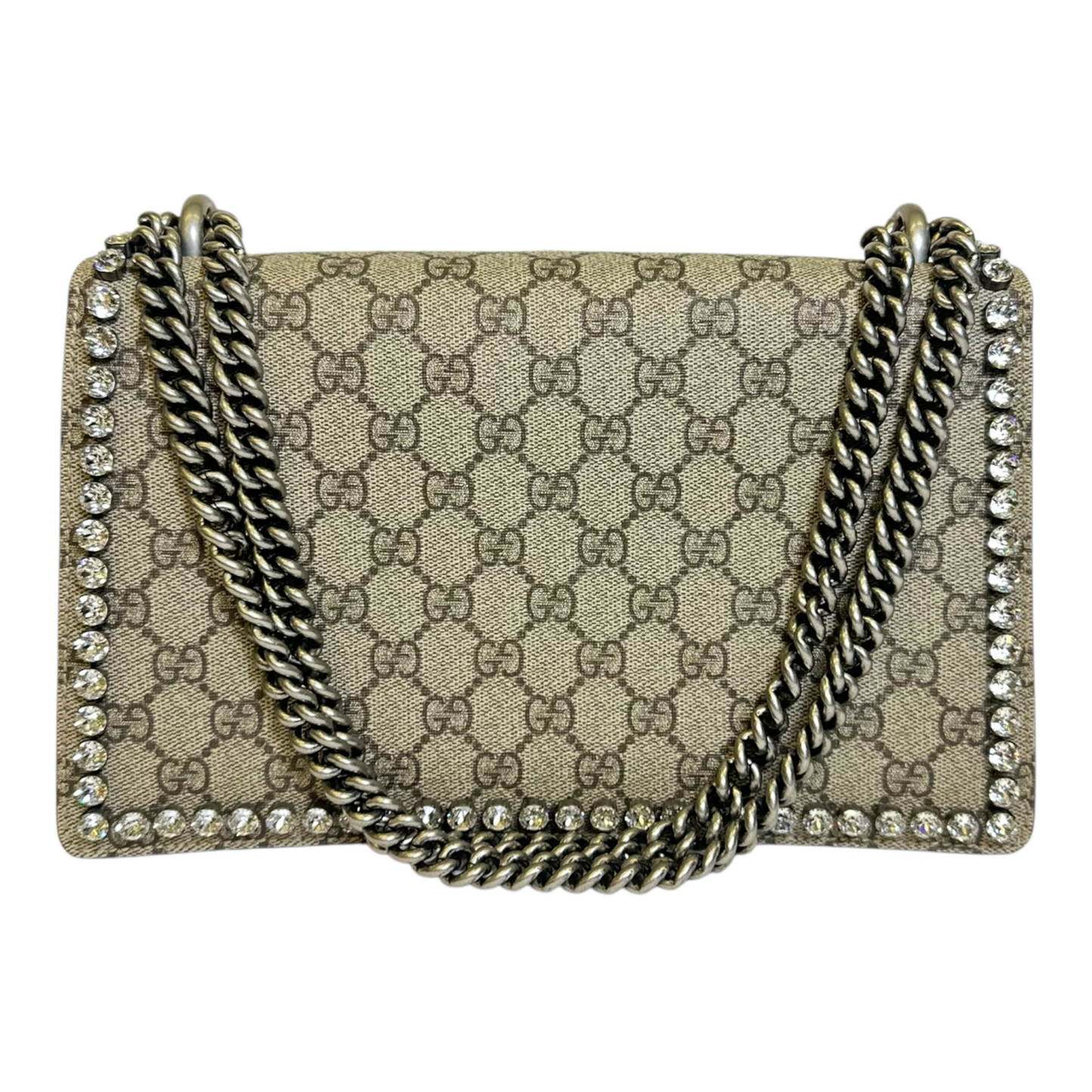 GLM-- GG Supreme Crystal Bow Embroidered Dionysus Shoulder Bag