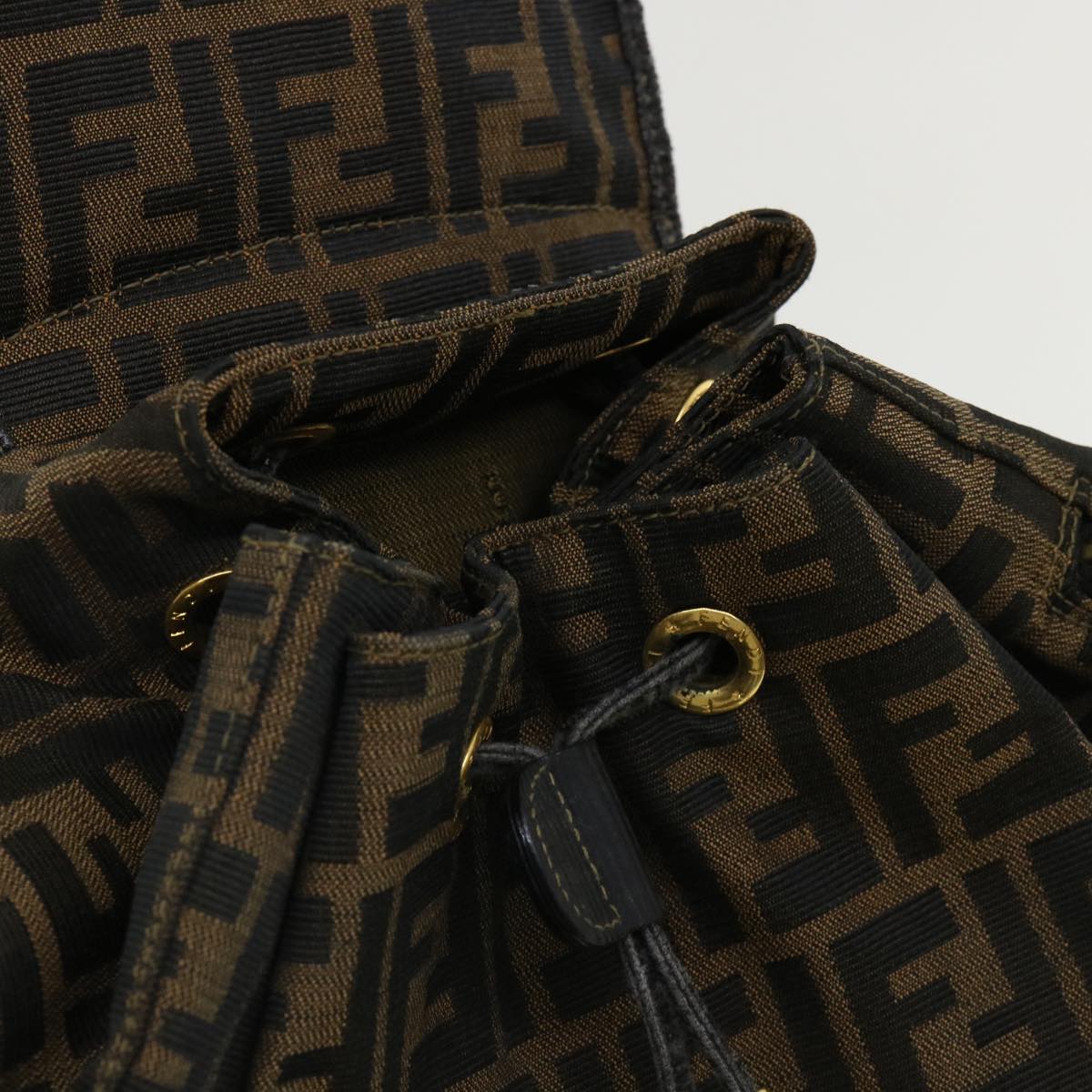 FENDI Zucca Canvas Backpack Brown 32905
