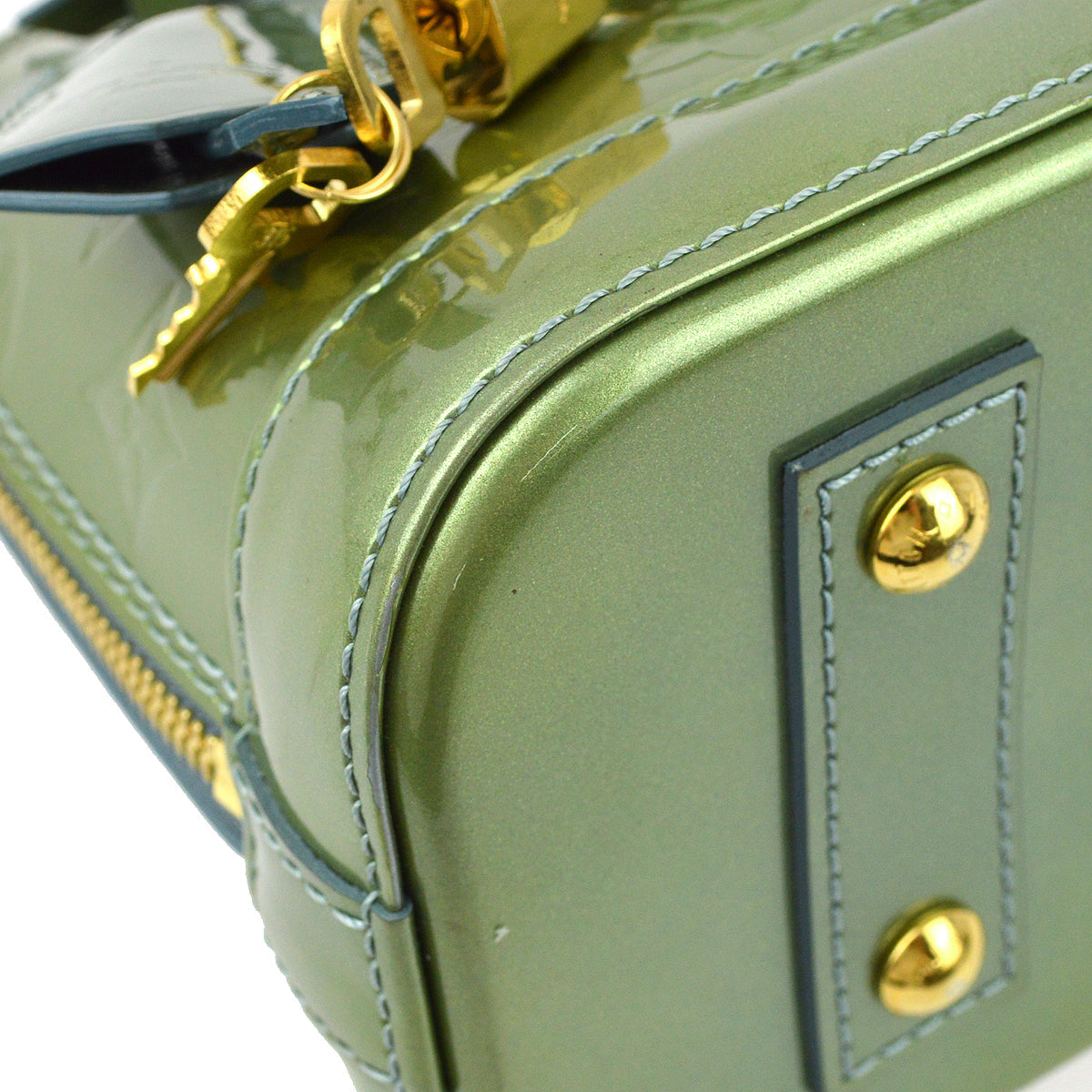 Louis Vuitton Green Vernis Alma BB M91584