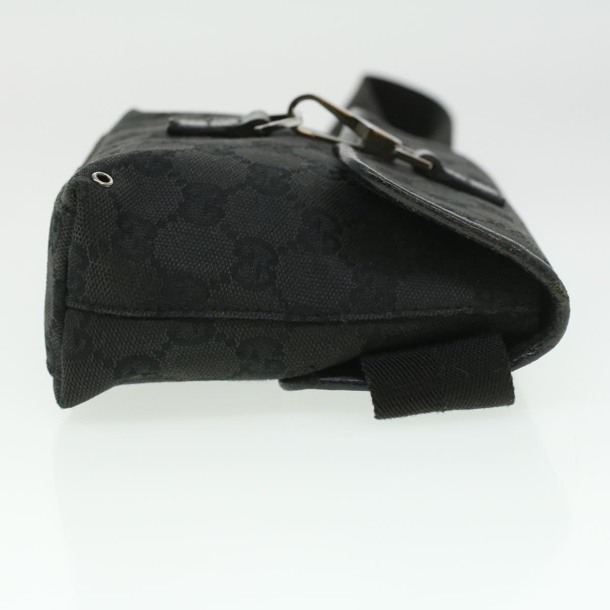 GUCCI GG Canvas Bum Bag Waist Bag Black 92543 33124
