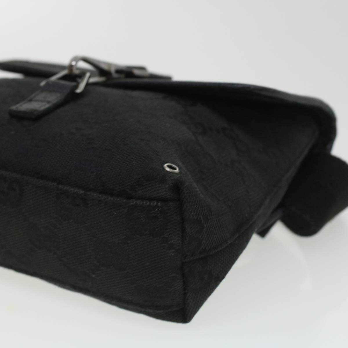 GUCCI GG Canvas Bum Bag Waist Bag Black 92543 33124