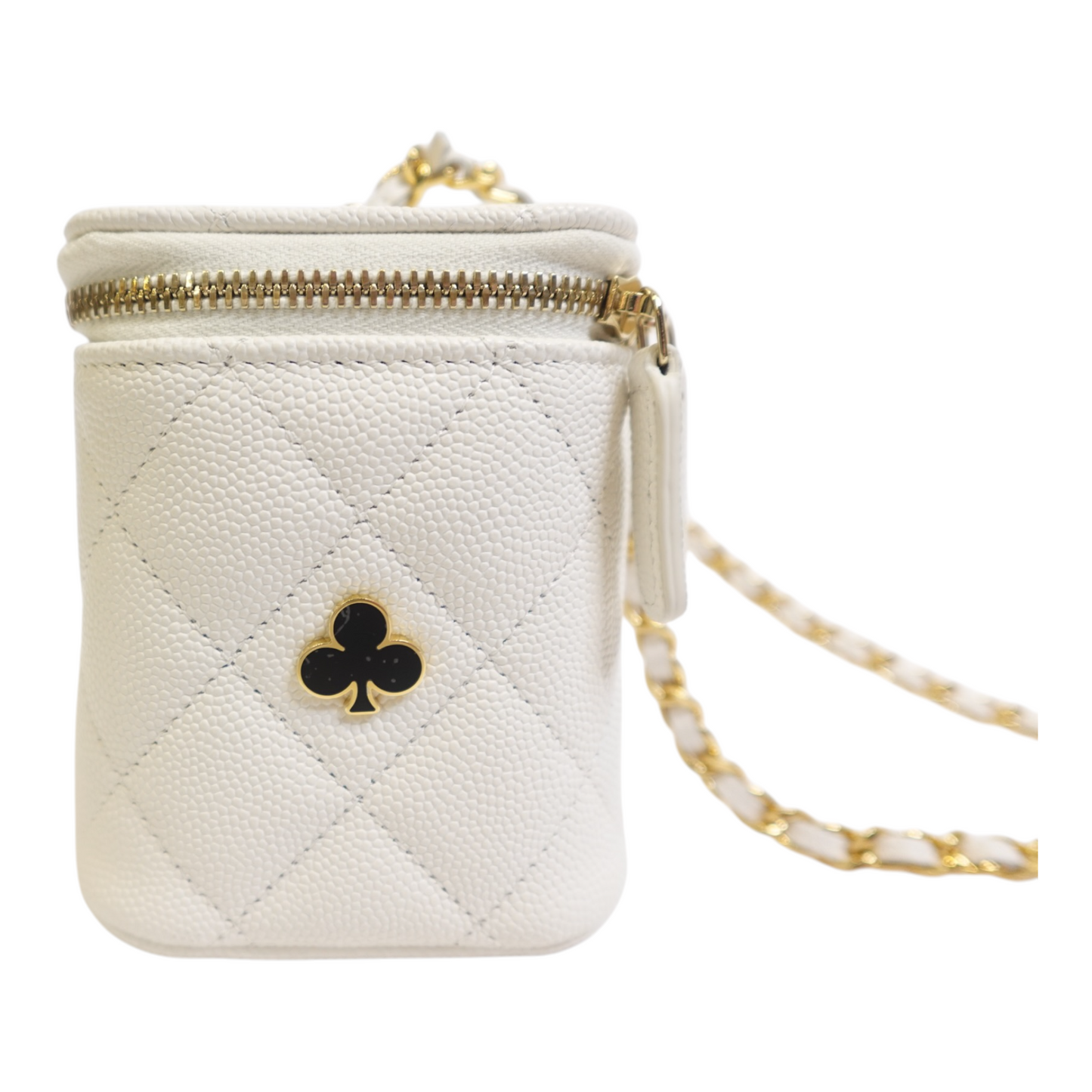 Chanel Coco Casino Caviar Quilted Small Vanity Case