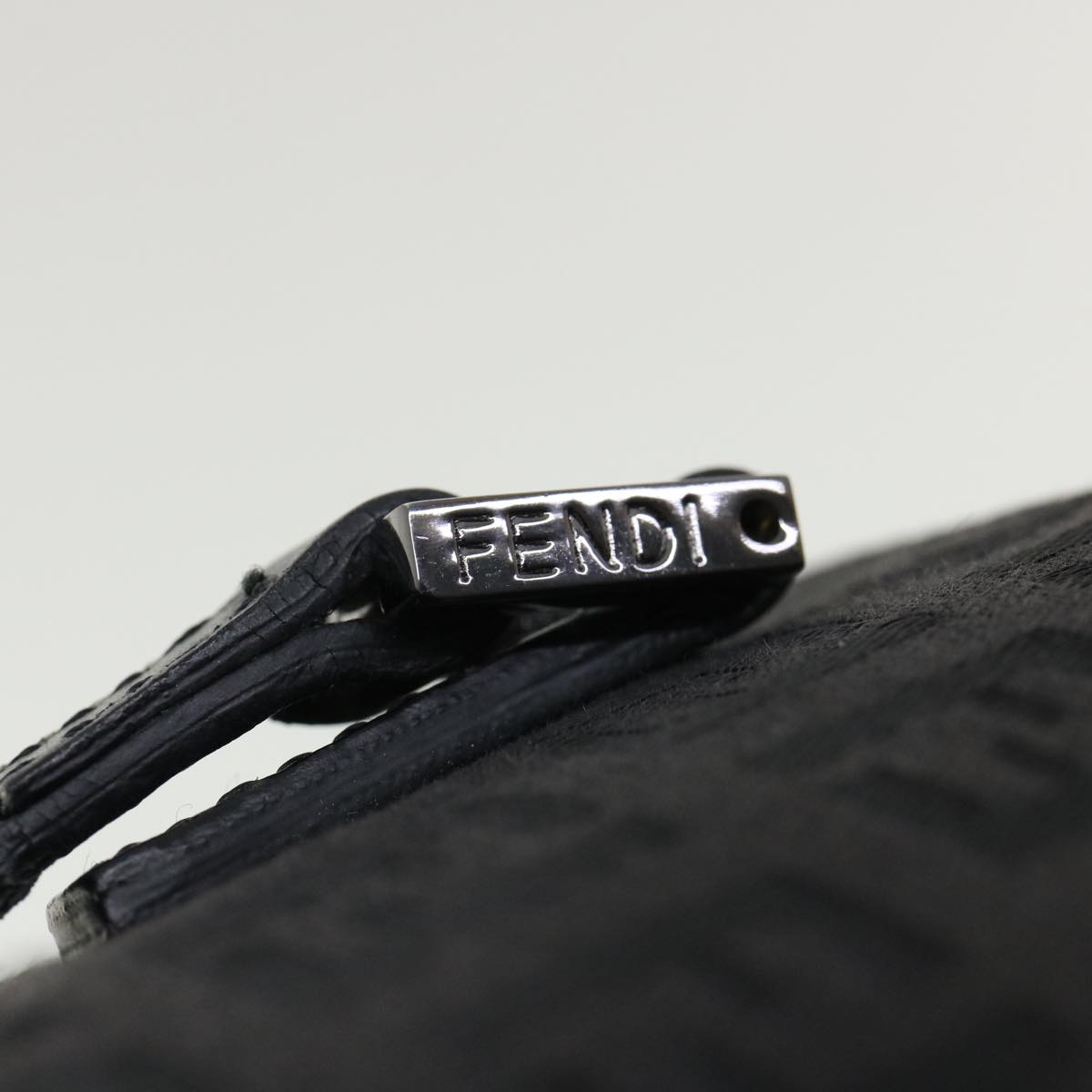 FENDI Zucchino Canvas Hand Bag Black 33232