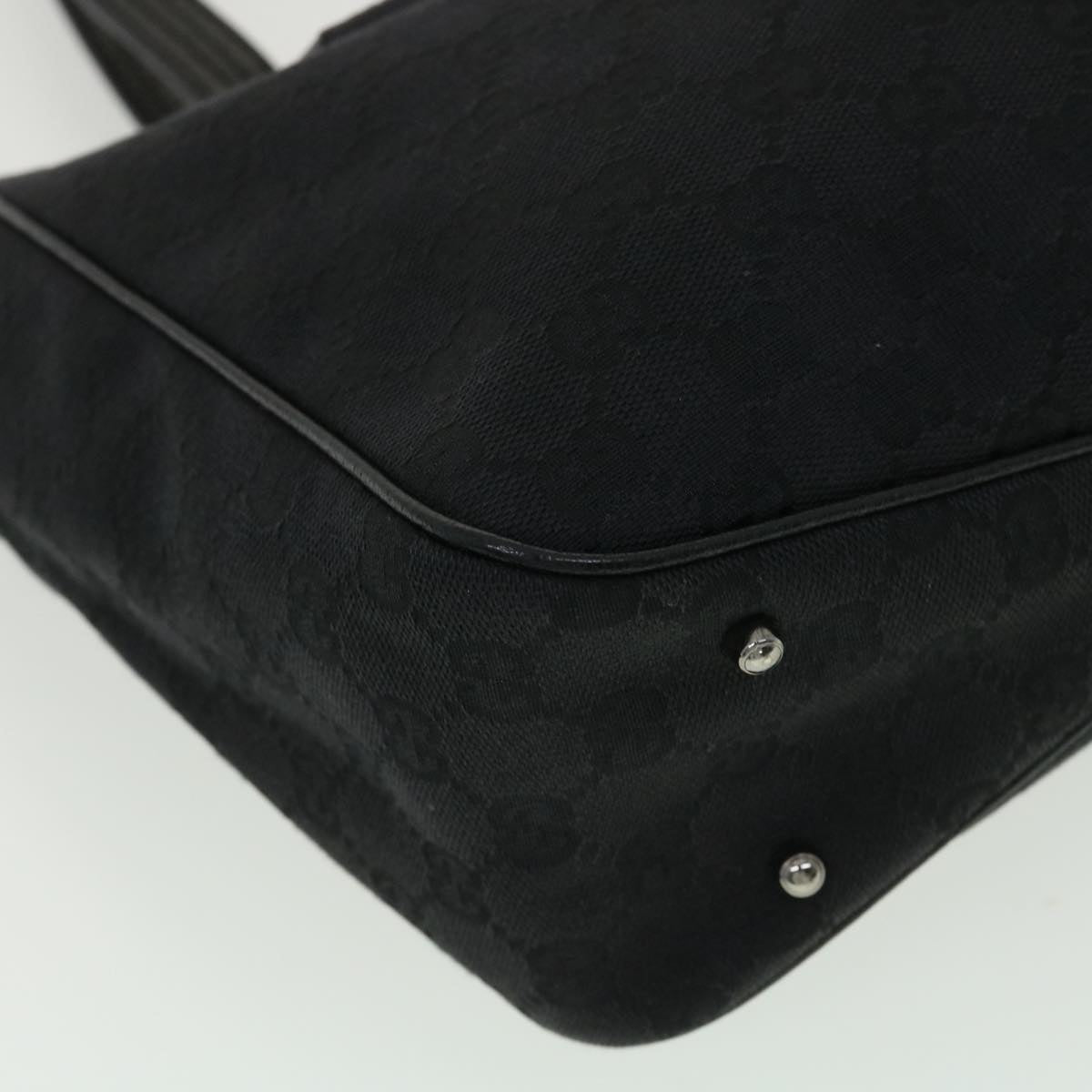 GUCCI GG Canvas Shoulder Bag Black 33263