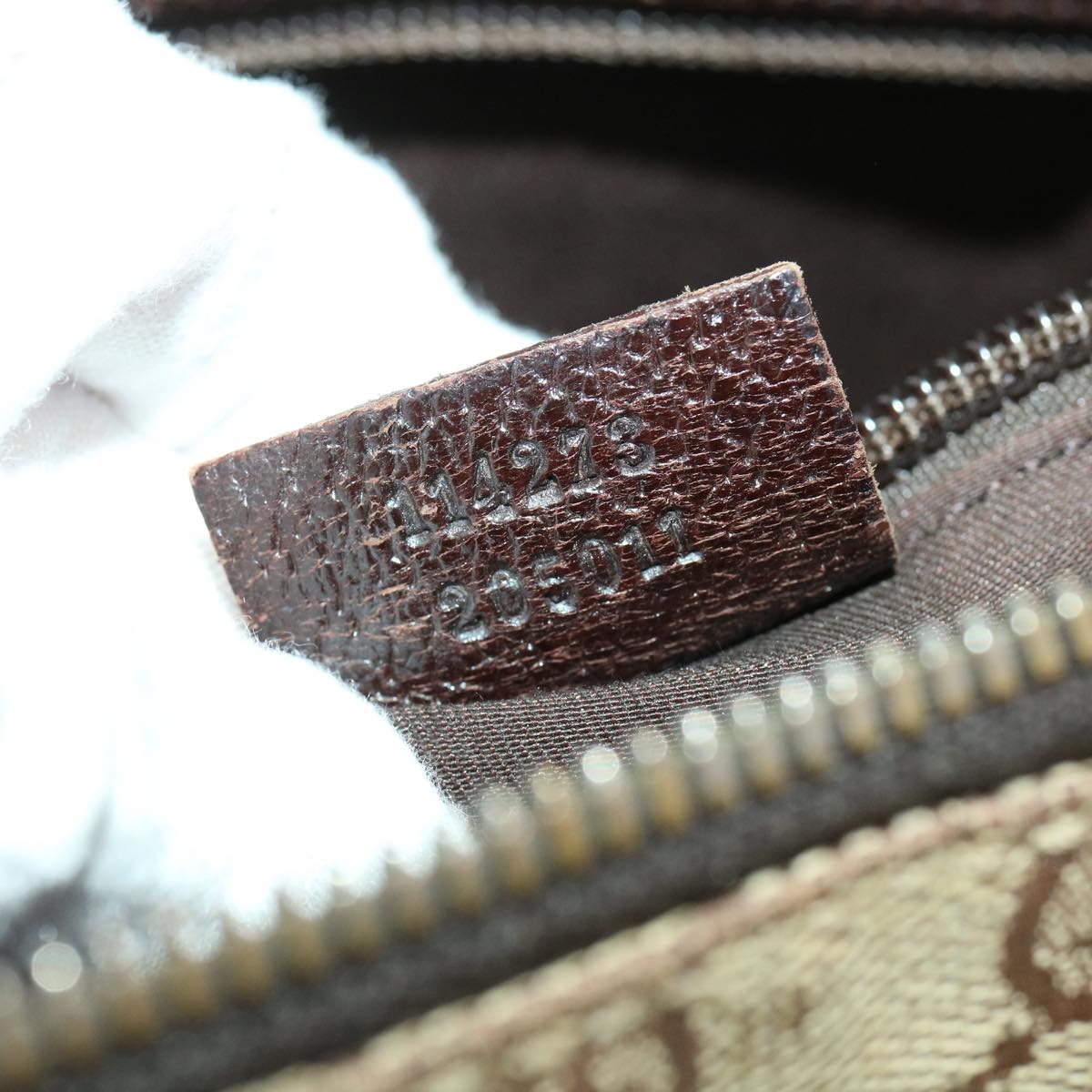 GUCCI GG Canvas Shoulder Bag Brown 114273 33264