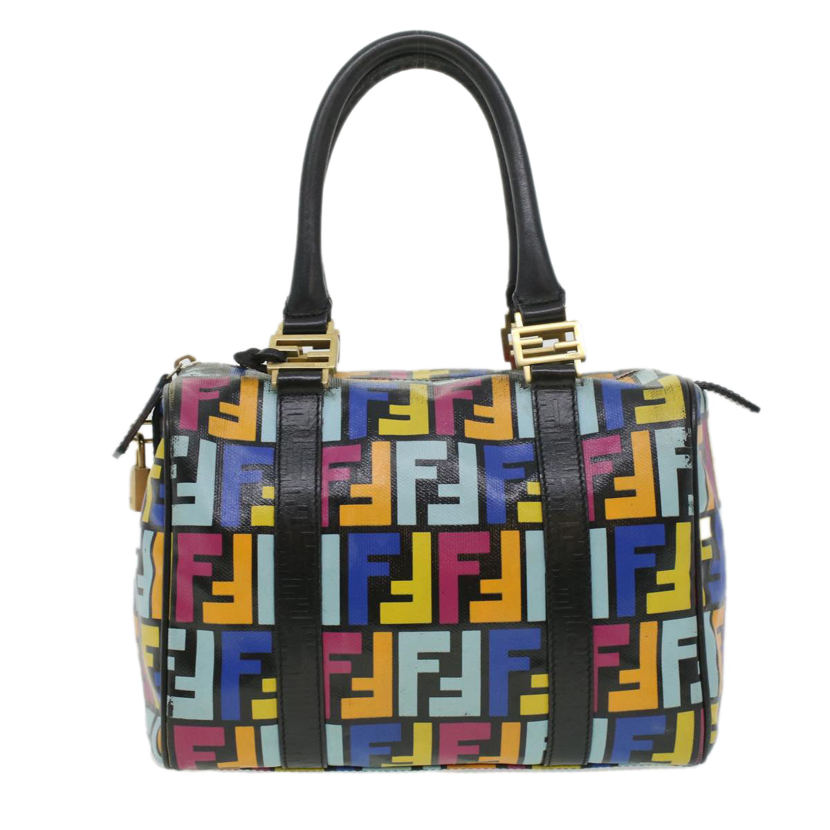 FENDI Zucca Canvas Hand Bag Multicolor 33276