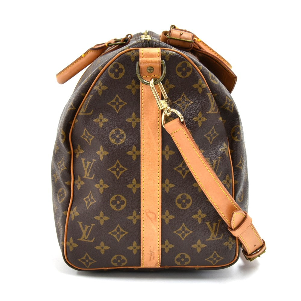 Louis Vuitto Keepall 50 Bandouliere Monogram Canvas Duffel Bag