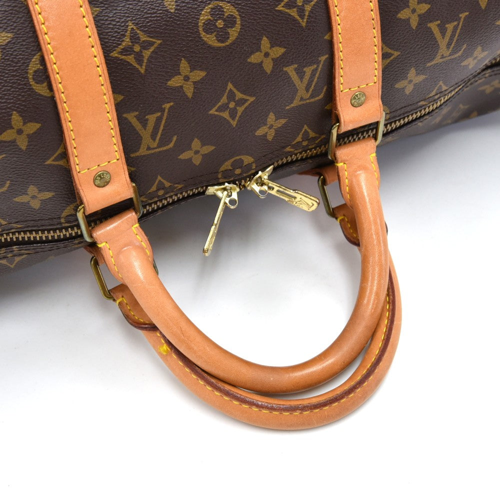 Louis Vuitto Keepall 50 Bandouliere Monogram Canvas Duffel Bag