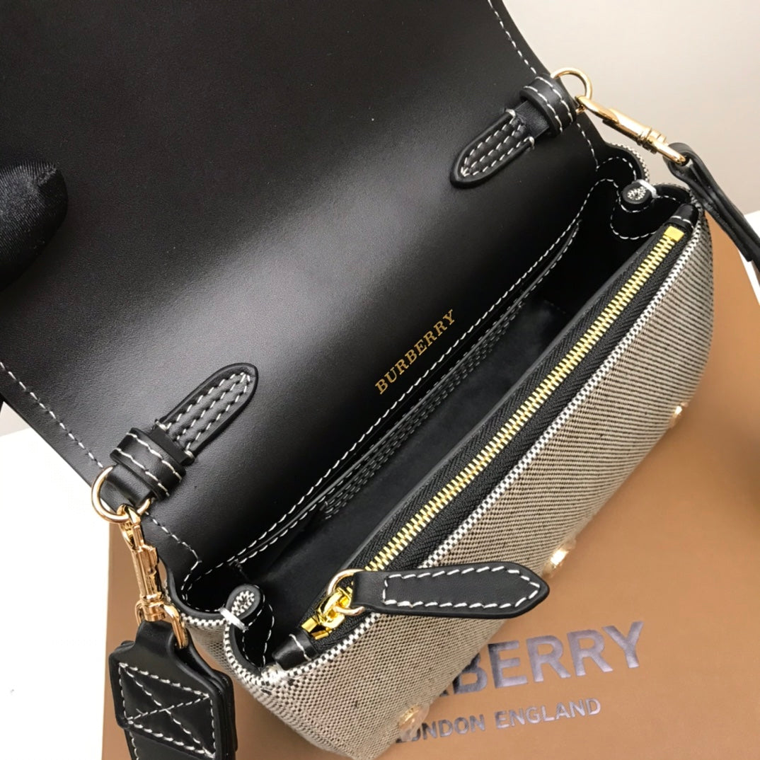 GLAMI Horseferry Print Cotton Canvas Small Crossbody Bag For Women, Bags 7.1in/18cm