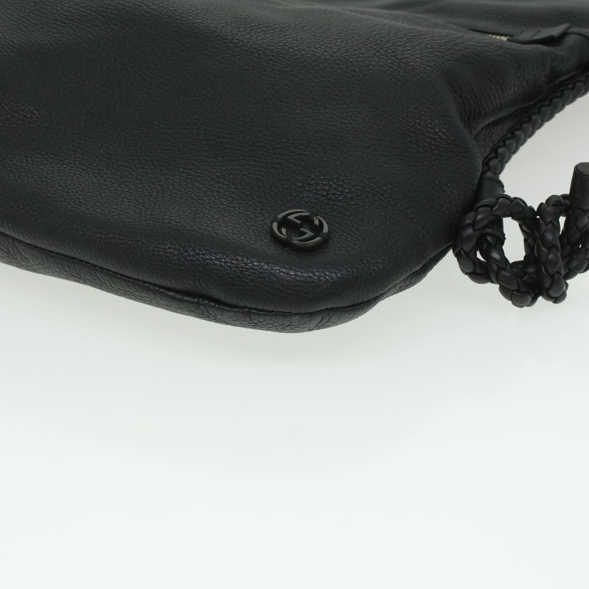 GUCCI Interlocking Shoulder Bag Leather Black 268244 33887