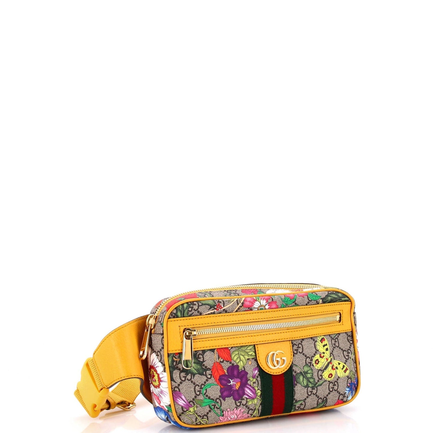 Ophidia Belt Bag Flora GG Coated Canvas Medium