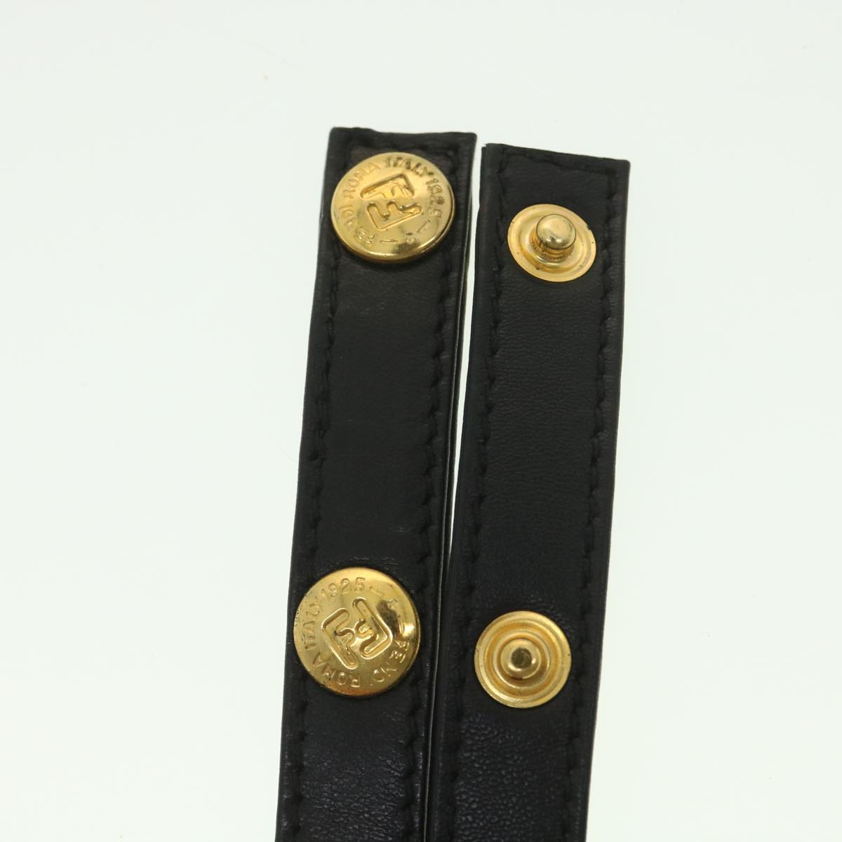 FENDI Shoulder Bag Leather Black 34011
