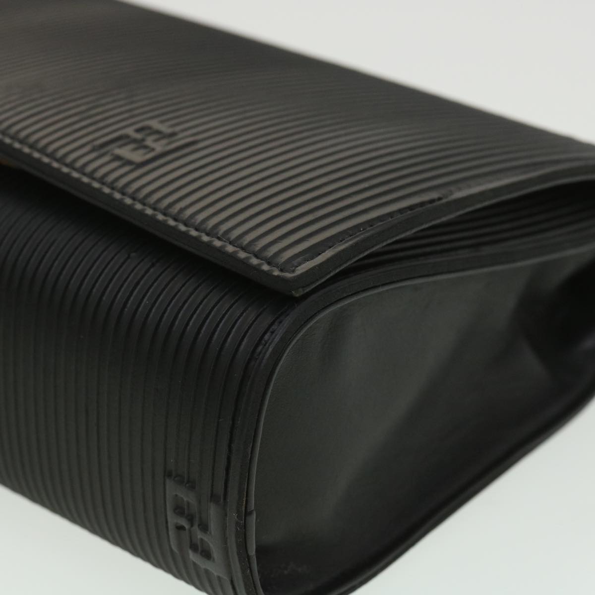 FENDI Shoulder Bag Leather Black 34011