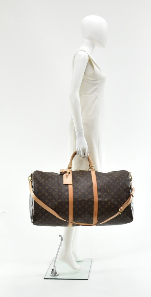 Louis Vuitto Keepall 60 Bandouliere Monogram Canvas Bag