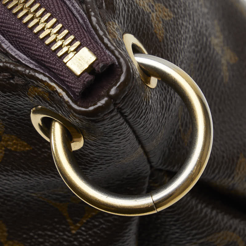 Louis Vuitton Monogram Pallas Handbag 2WAY M40906 Oral Pearl Brown PVC Leather  Louis Vuitton