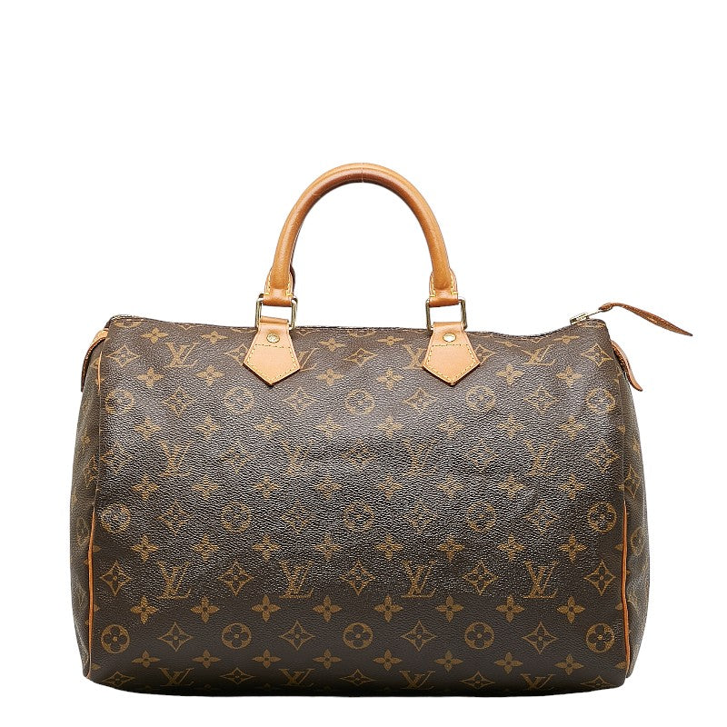 Louis Vuitton Monogram Speed 35 Handbag M41107 Brown PVC Leather  Louis Vuitton