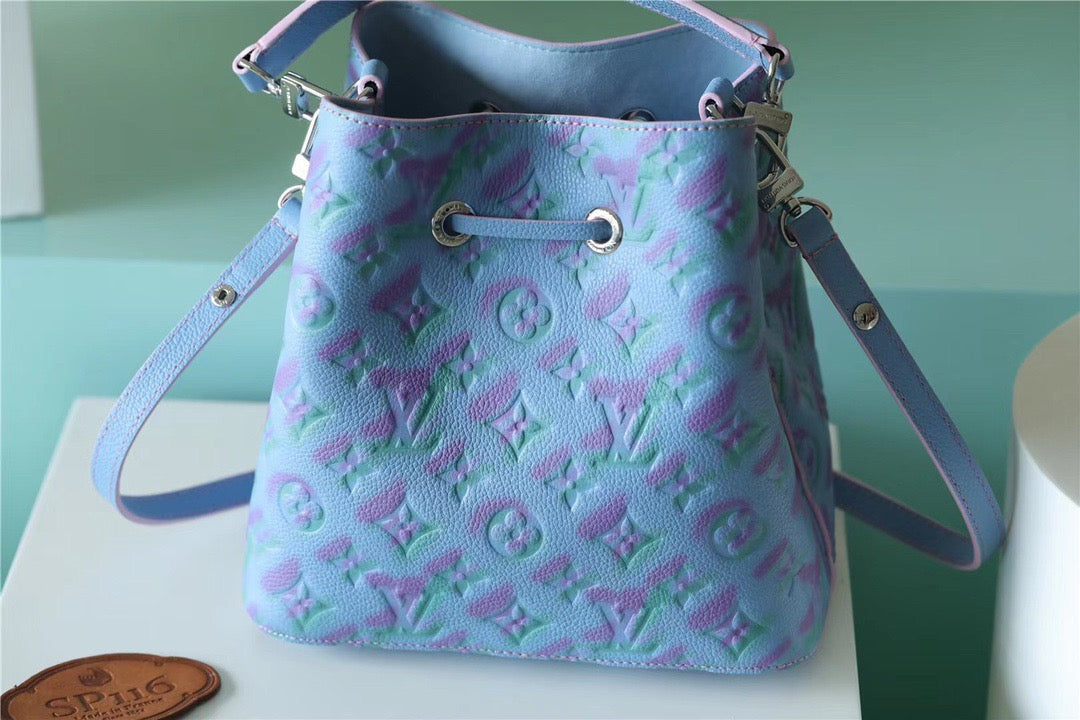 LV NeoNoe GLAMI Monogram Empreinte Lilas Purple For Women,  Shoulder And Crossbody Bags 7.9in/20cm LV M46173