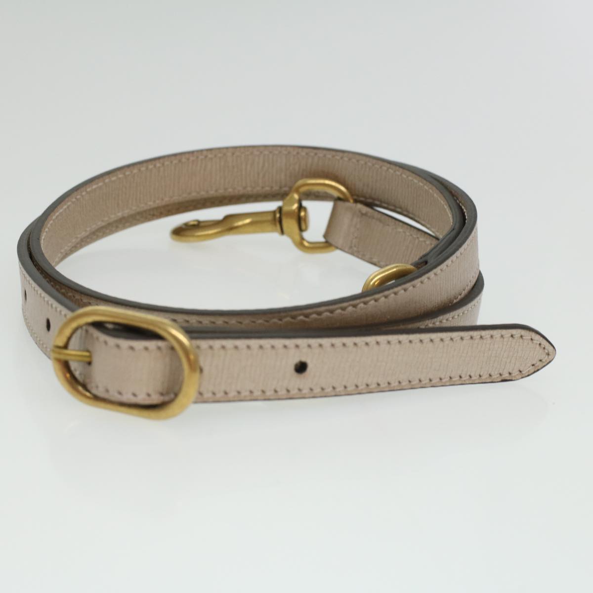 GUCCI Horse Bit GG Canvas Hand Bag Leather 2way Gold Beige 320903 34589